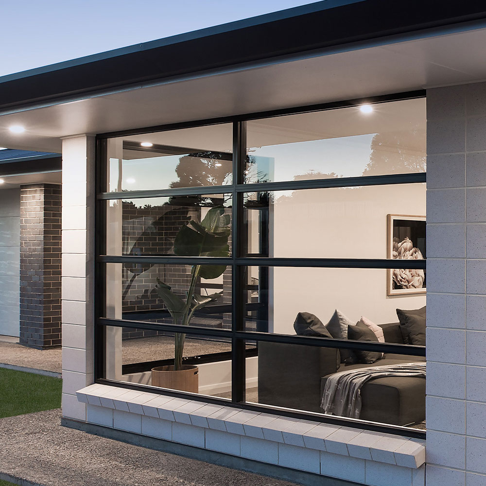 Miami home exterior with modern impact windows